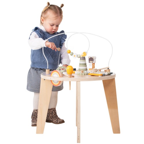 Table multi-activités pour enfants dès 12 mois avec parcours d'animaux