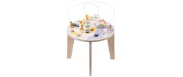 Table multi-activités en bois pour enfant avec boulier, xylophone et engrenages