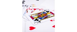 Vue des deux jeux de cartes inclus dans le set de poker