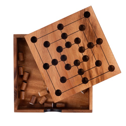 Coffret de rangement pour Jeu du Moulin traditionnel