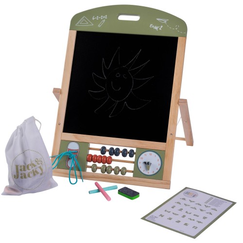 Tableau éducatif en bois avec accessoires inclus