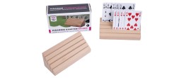 2 porte cartes a jouer en bois pour 2 joueurs