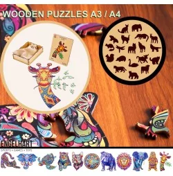 Puzzles Pop Art en Bois - Collection pour Adultes - Formes Uniques