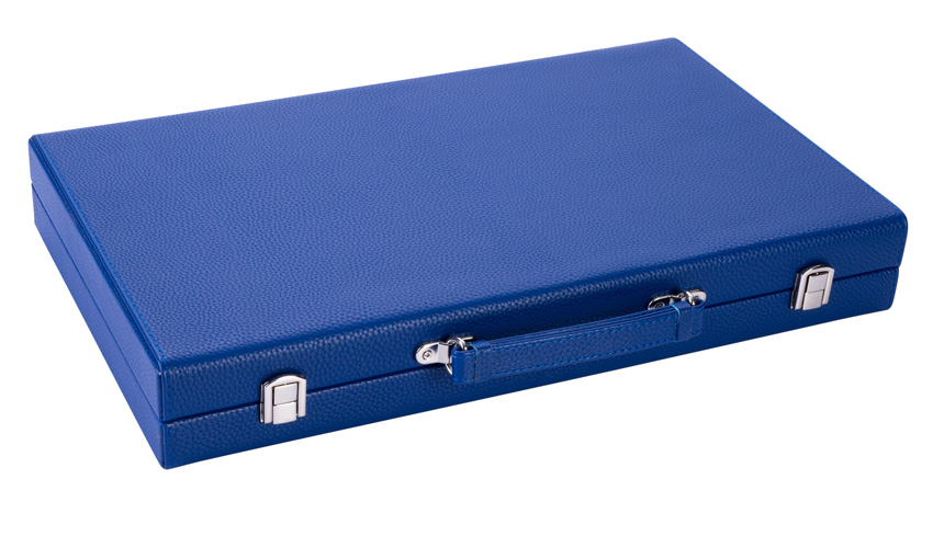 valise du backgammon bleu